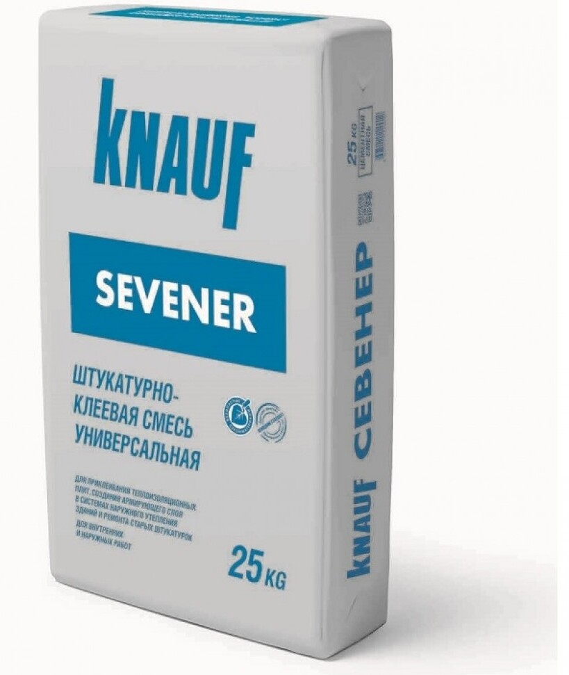 Клеевая штукатурная смесь Севенер 25 кг Knauf 48 шт 97694
