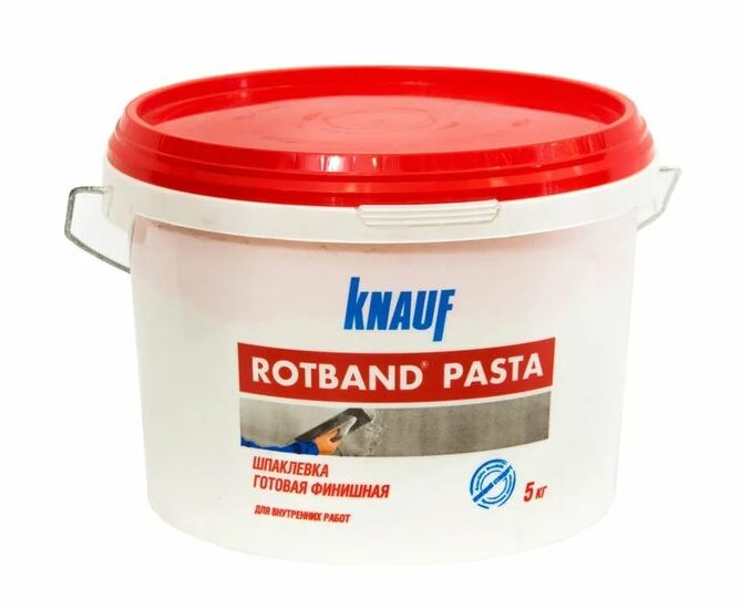 Шпатлевка полимерная готовая Knauf Ротбанд Pasta для внутреннних работ 25кг